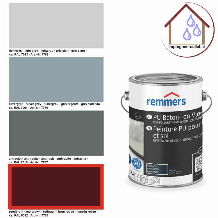 Beton en Vloerverf roodbruin