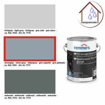 PU floor coating RAL 7001, silver grey