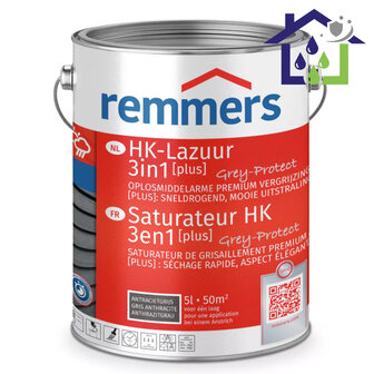HK Lazuur grey protect antracite grey 5L