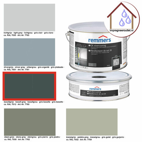 2k Vloercoating basaltgrijs