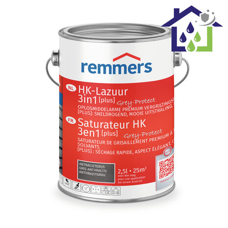 HK Lazuur grey protect graphite grey 2.5L