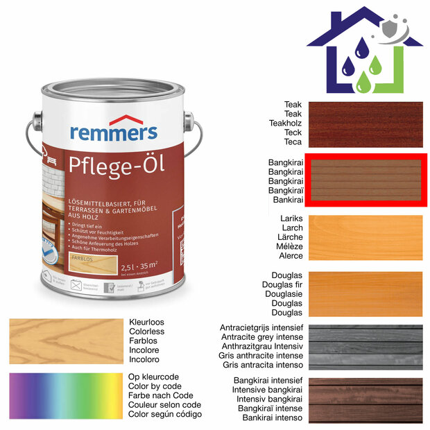 Remmers pflege oel bangkirai 2.5 liter