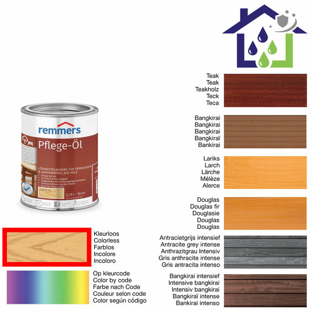 Tuinhoutolie kleuroos remmers 750ml