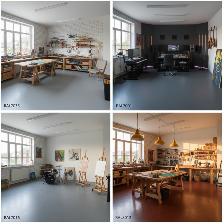 Beton en Vloerverf roodbruin