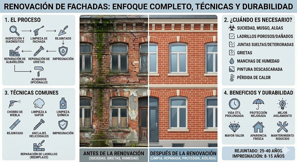 Renovación de fachadas: métodos & enfoque completo