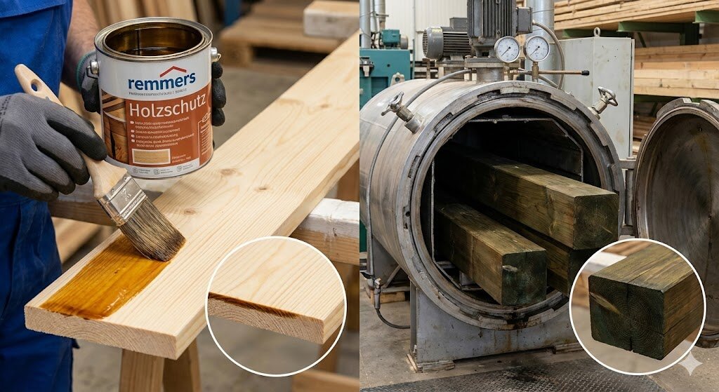 Diferencia entre impregnación superficial y profunda